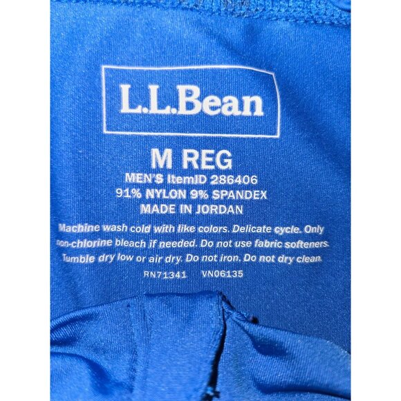 L.L. Bean Mens Zip Pullover Athletic Long Sleeve Shirt Medium Blue - Picture 5 of 6